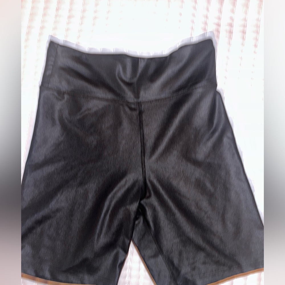 abercrombie & fitch leather biker shorts